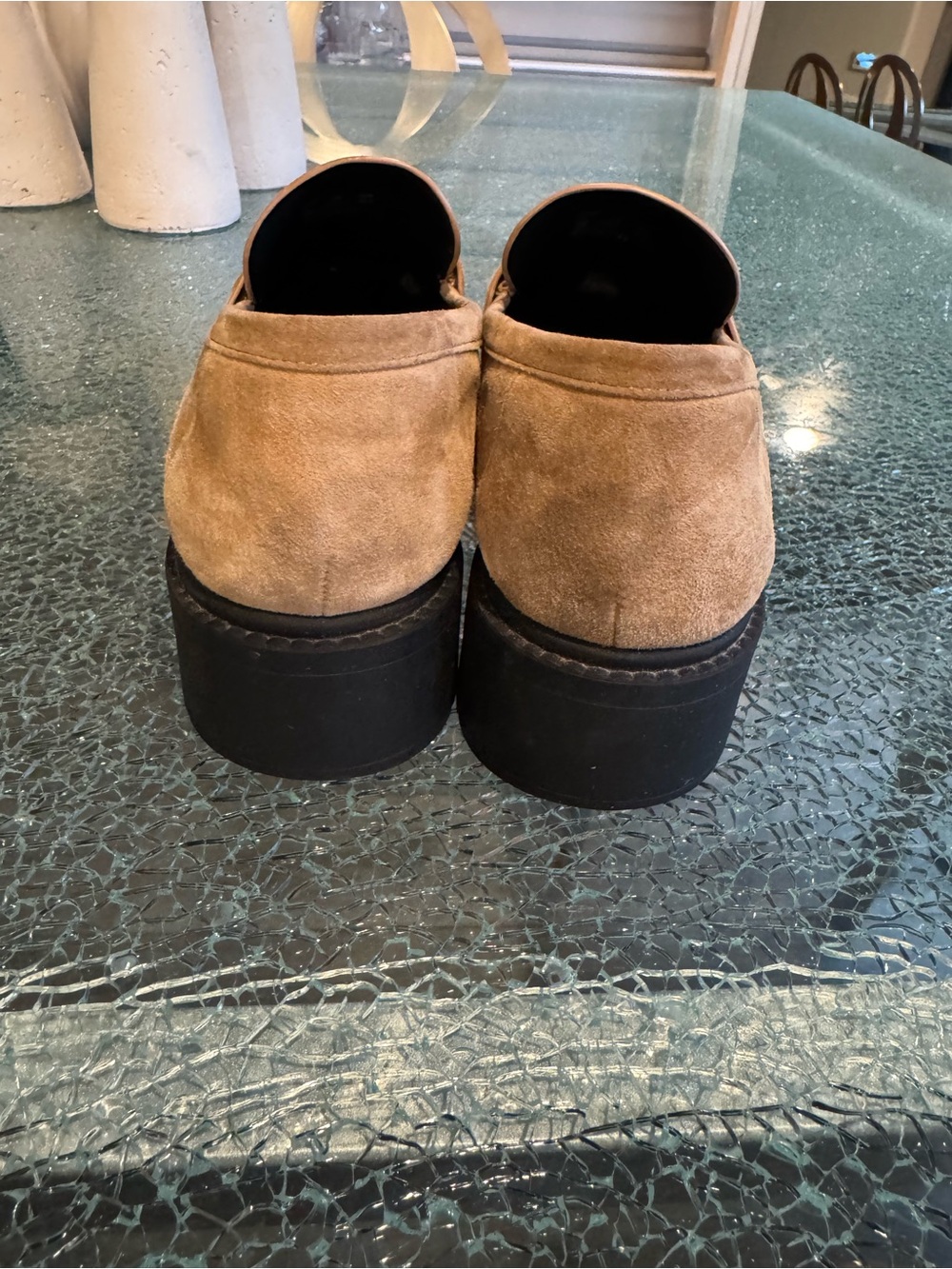 Coach Women’s Suede Penny Loafers in Tan - Classic Slip-On Style 10 - Picture 3 of 9